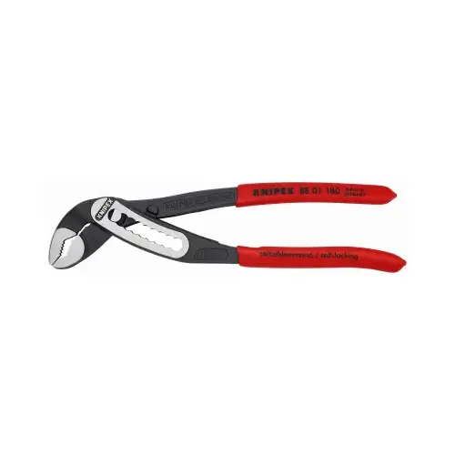 Knipex 8801180SBA Water Pump Pliers Alligator 7.25" Chrome Vanadium Steel Red