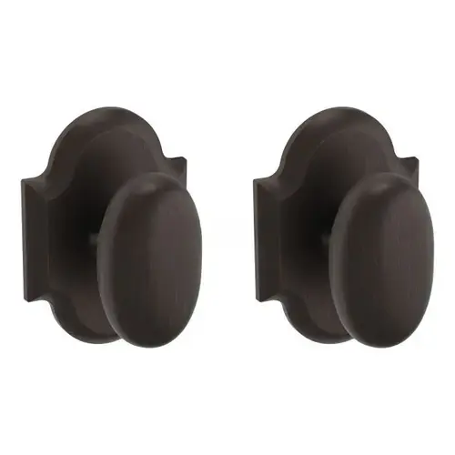 Preconfigured 5024 Oval Knob with R030 Rose Passage Lock with 2-3/8" Backset and Full Lip Strike Venetian Bronze Finish