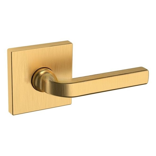 Preconfigured 5190 Lever with R017 Rose Right Hand Half Dummy Lock Lifetime Satin Brass Finish