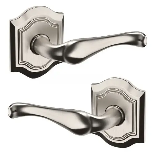 Preconfigured 5447V Bethpage Lever with R027 Bethpage Rose Full Dummy Lock Lifetime Satin Nickel Finish