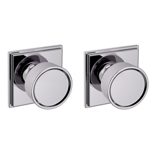 Preconfigured K007 Hollywood Hills Knob with R050 Rose Full Dummy Lock Bright Chrome Finish