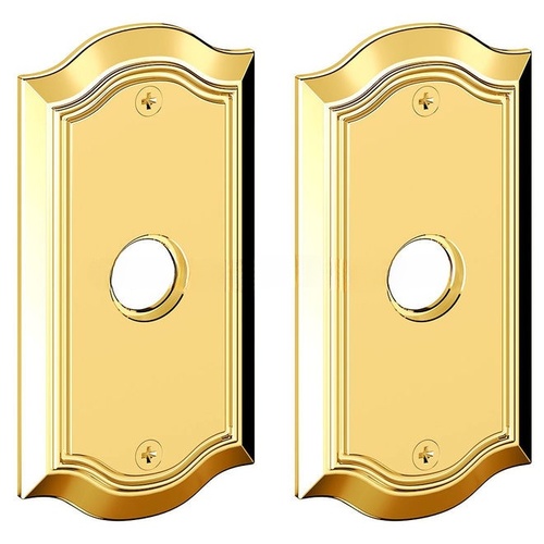 5" Bethpage Passage Rose Pair Unlacquered Brass Finish