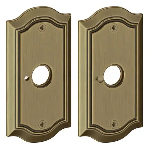 5" Bethpage Privacy Rose Pair Antique Brass Finish