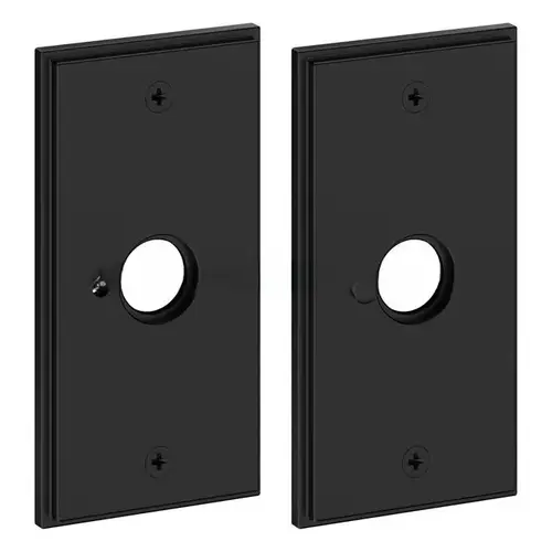 5" Hollywood Hills Privacy Rose Pair Satin Black Finish