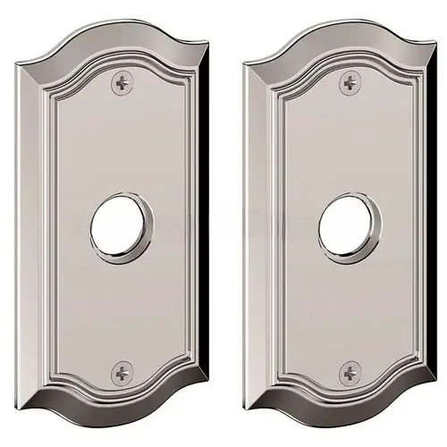 5" Bethpage Passage Rose Pair Lifetime Bright Nickel Finish