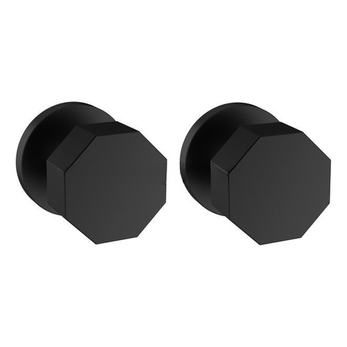 Preconfigured 5073 Knob with 5046 Rose Full Dummy Lock Satin Black Finish - Baldwin Quickship Item *