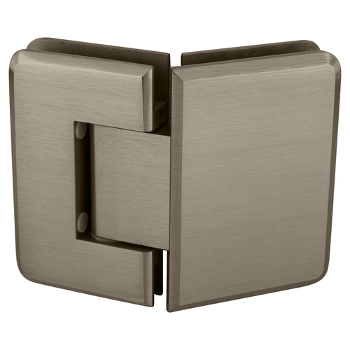 Brushed Nickel Pinnacle 045 Series 135 Degree Glass-to-Glass Standard Hinge