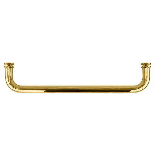 14 Inches Center To Center Standard Tubular Shower Towel Bar Single Mount W/Washers Polished Brass