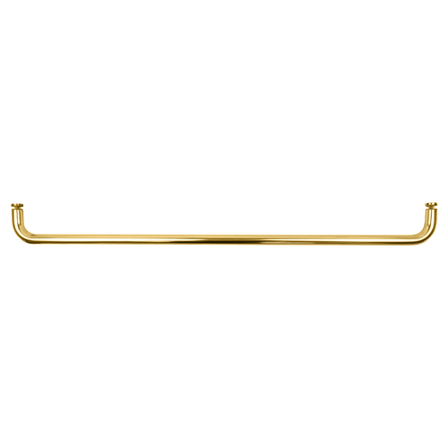 Brixwell TB-28SM-PB 28 Inches Center To Center Standard Tubular Shower Towel Bar Single Mount Without Washers Polished Brass
