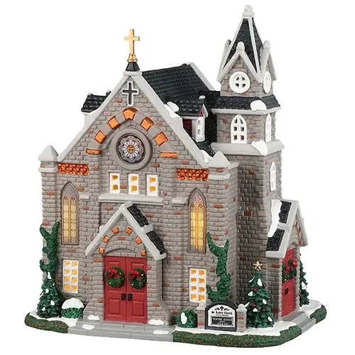 Lemax 35055-XCP4 St. Luke's Church - pack of 4