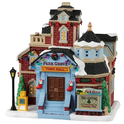 Lemax 35045-XCP4 Park Grove Town Hall - pack of 4