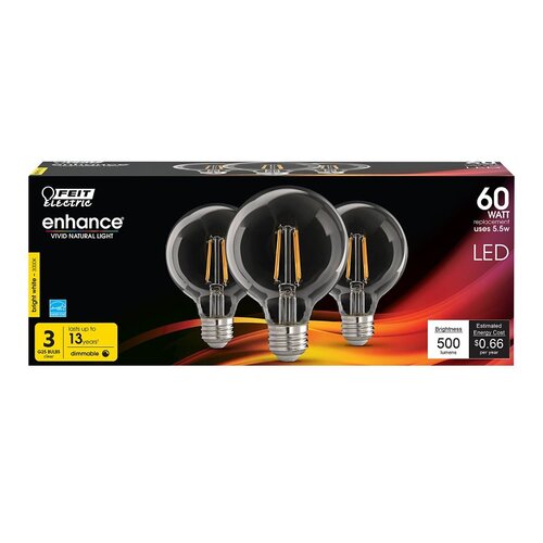 BULB LT LED FIL CLR BW 3K 60W - pack of 3