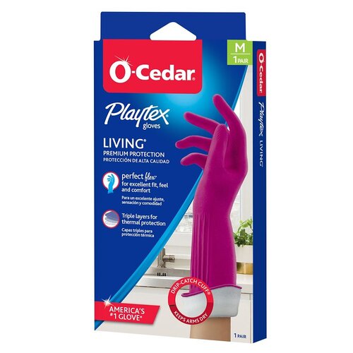 O-Cedar 166119-XCP6 GLOVES CLEANING REUSABLE MED - pack of 6