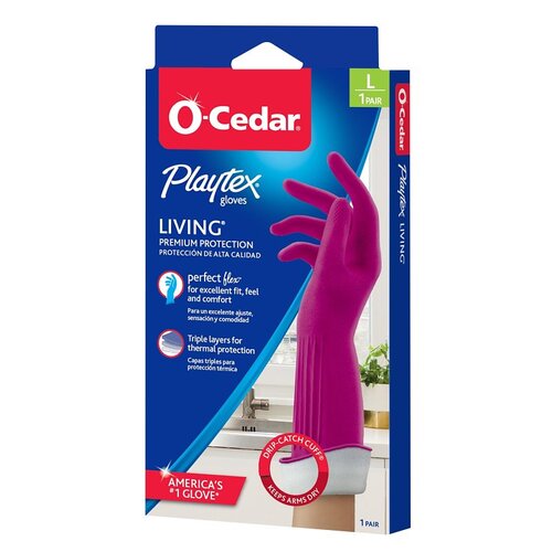 O-Cedar 166120-XCP6 GLOVES CLEANING REUSABLE LARGE - pack of 6