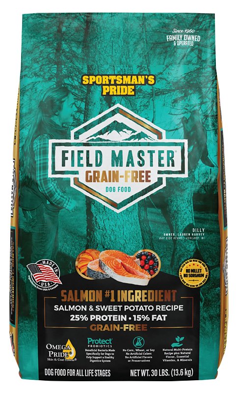 Sunshine Mills 10166 Field Master Grain-Free Dry Dog Food, Salmon & Sweet Potato, 30 Lbs.