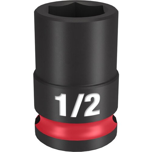 SHOCKWAVE Impact Duty Series Shallow Impact Socket, 1/2 in Socket, 3/8 in Drive, Square Drive Black Phosphate