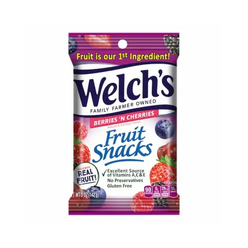 PIM05092 Fruit Snack, Blackberry, Blueberry, Cherry, Dark Cherry, Raspberry, Strawberry Flavor, 5 oz Bag - pack of 12