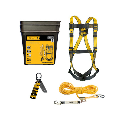 DEWALT DXFP110050 Fall Protection Kit Polyester 310 lb. cap. Black/Yellow Black/Yellow