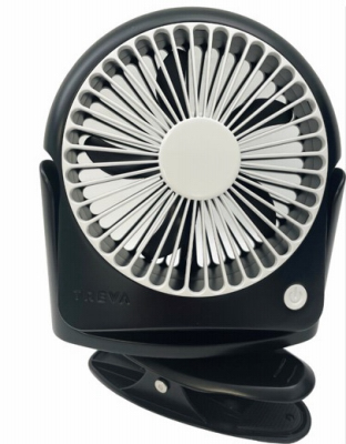 O2C BRANDS FC05B08 Rechargeable Desk/Clip-On Fan, 3 Speeds, 5 In.