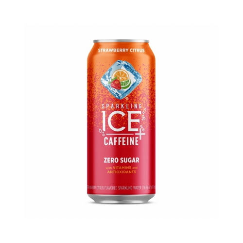 Caffeine Strawberry Citrus Sparkling Water, 16 oz.