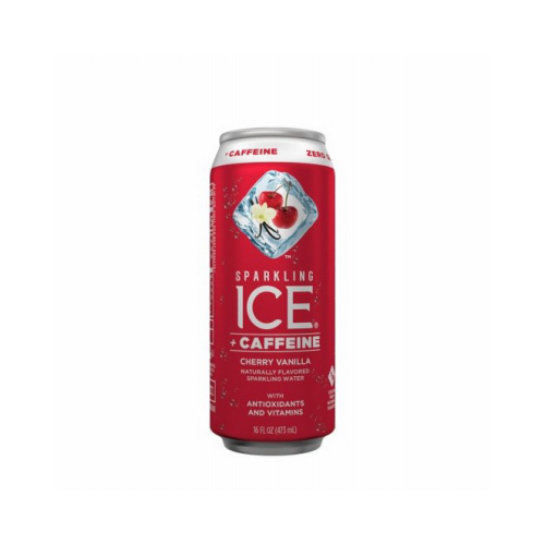 Caffeine Cherry Vanila Sparkling Water, 16 oz.