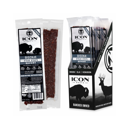 2OZ Savory Bison Strip - pack of 8