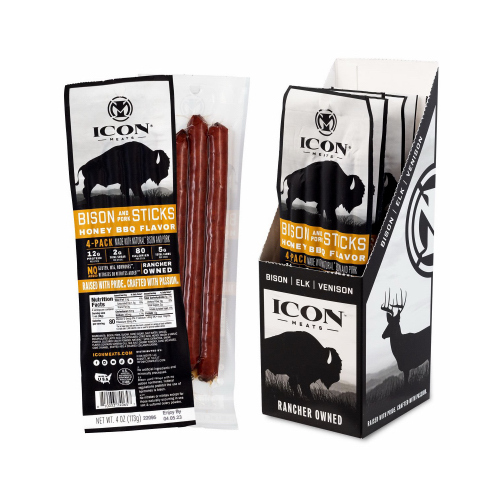 Bison Stick, Honey Bbq, 4 oz - pack of 4