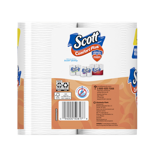 Scott Comfortplus Toilet Paper Regular Roll, 464 Count, 12 Per Case