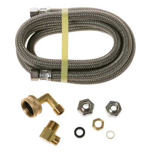 Brixwell 223 Universal Dishwasher Supply Line Kit 5 Ft With Four Appliance Adaptors