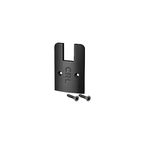 CRL DREC2SMBL Black Anodized Low Profile End Cap With Screws