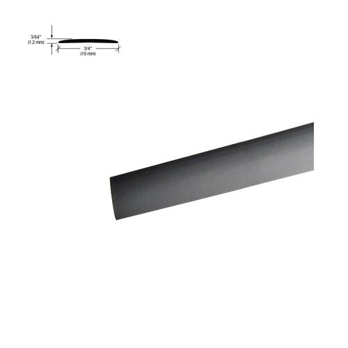 SGS PVCGR79MBL Matte Black PVC 3/4" Flat with Pre-Applied Tape - 95" Length