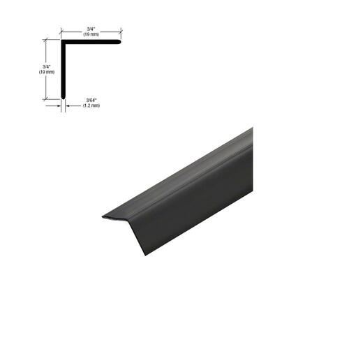 Matte Black PVC 3/4" x 3/4" 90 Degree Angle with Pre-Applied Tape - 36" Length