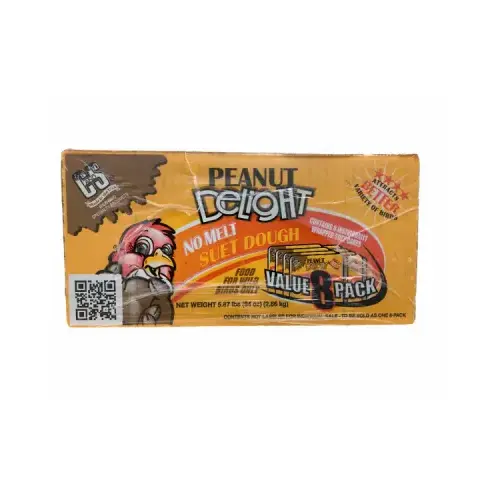 C&S Products 100214414 No-Melt Suet Dough Cake, Peanut Delight, 11 oz - pack of 8