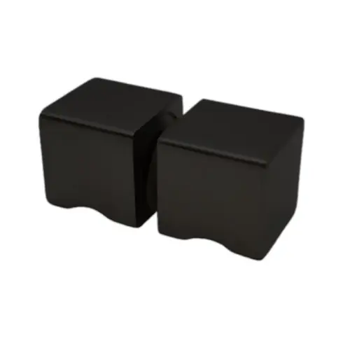 Modern Square Style Back to Back Shower Door Knob Matte Black