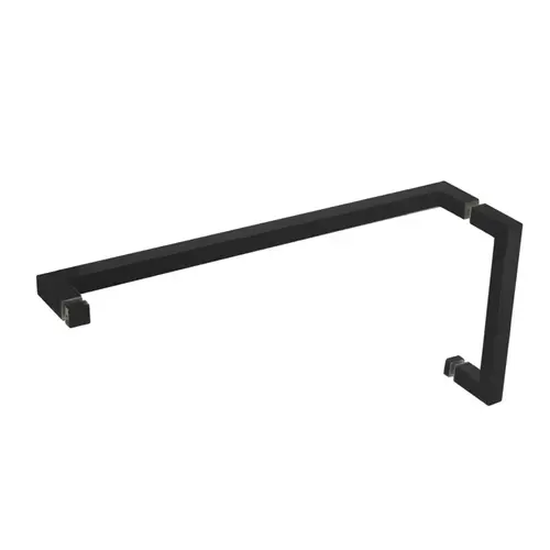 Square Pull Handle Towel Bar Combo Matte Black