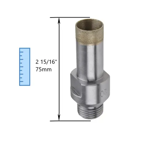 Diamond Core Drill Bits 75mm length-2.5