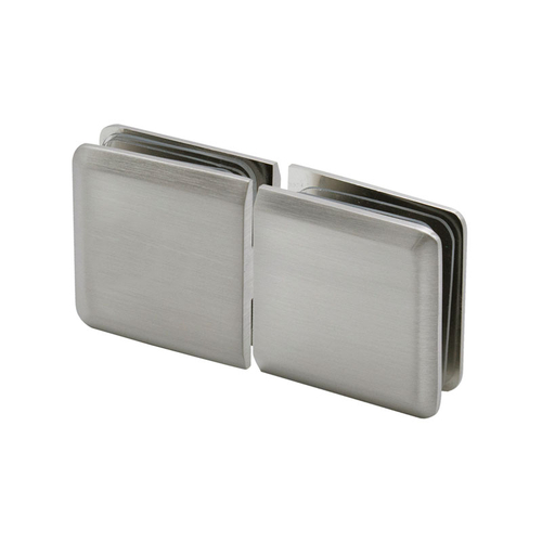 Beveled 180 degree Glass-To-Glass Operable Transom Clamp Brushed Nickel