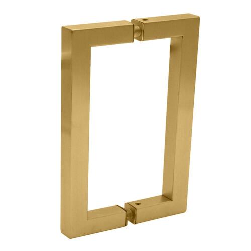 12" Square Back to Back Pull Handle Brushed Gold