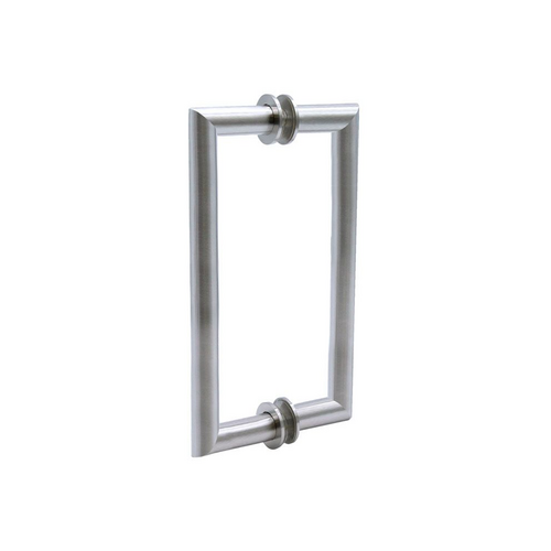 Mitered Corner Back to Back Pull Handle-Brushed Nickel/8"