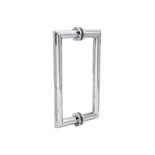 Mitered Corner Back to Back Pull Handle- Chrome/6"