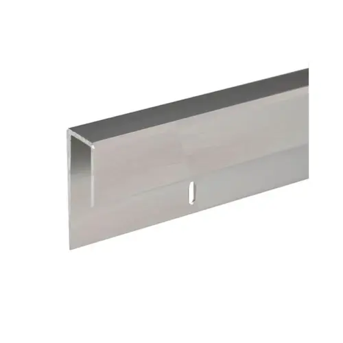 Chrome Aluminum J-Channel for 1/4" Mirror 144" Length