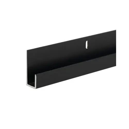 Aluminum J-Channel for 1/4" Mirror  24" Length Matte Black - pack of 25