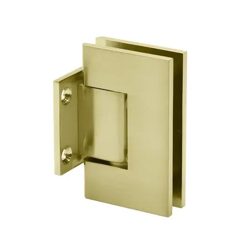 Heavy Duty Wall to Glass Short Back Plate Hinge Brushed Bronze