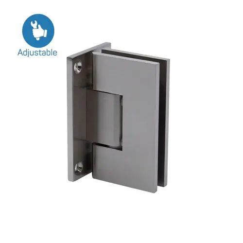 Wall to Glass Full Back Plate Adjustable Hinge Brushed Bronze