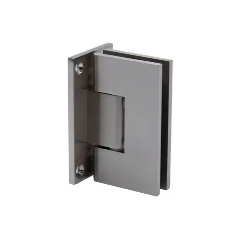 Heavy Duty Wall to Glass Full Back Plate Hinge-Titanium Chrome