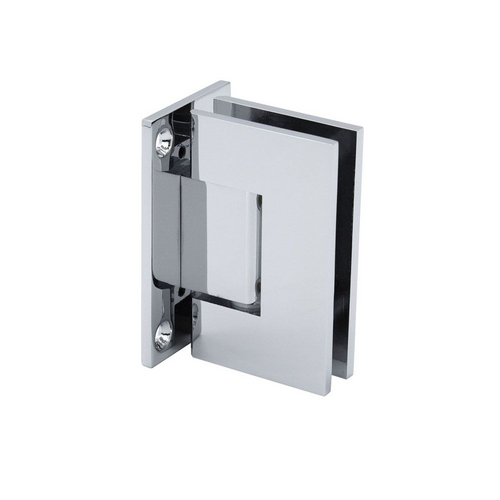 Heavy Duty Wall to Glass Full Back Plate Hinge-Chrome