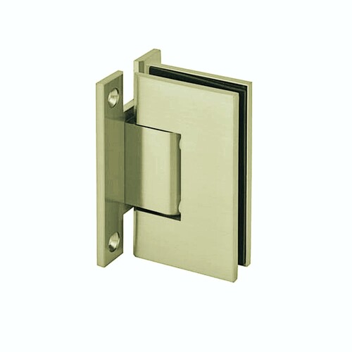 Heavy Duty Wall to Glass "H" Back Plate Hinge Brushed Bronze