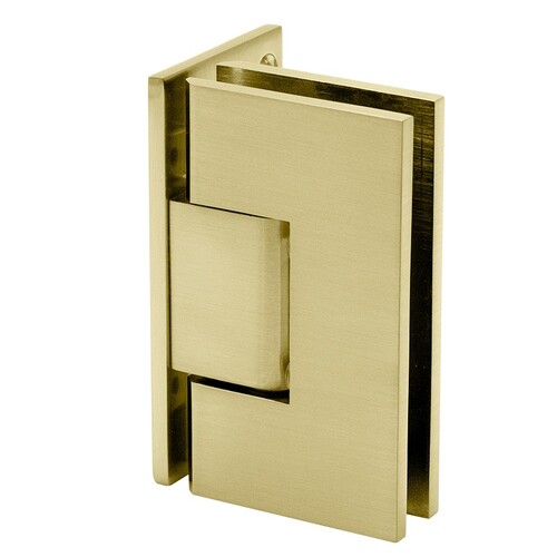 Heavy Duty Wall to Glass Offset Back Plate Hinge Brushed Bronze