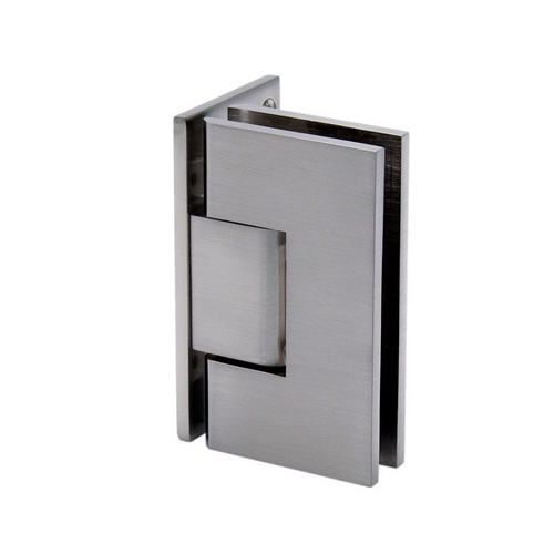 Wall to Glass Offset Back Plate Hinge Polished Nickel