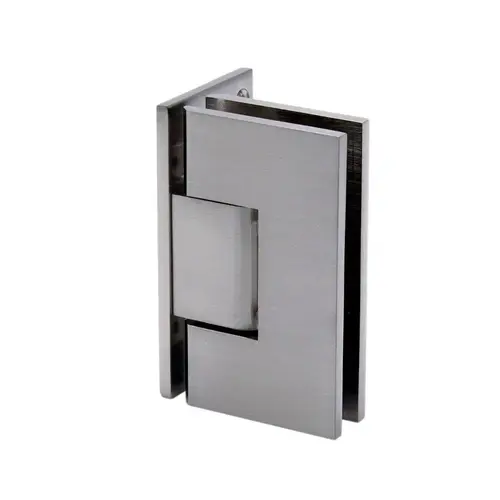 Heavy Duty Wall to Glass Offset Back Plate Hinge Polished Nickel